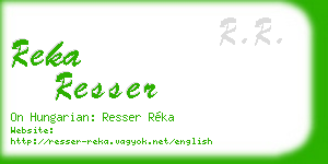 reka resser business card